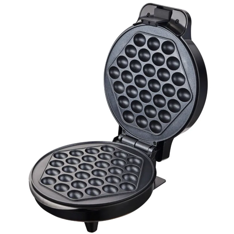 Βαφλιέρα σε σχήμα Bubble Rosberg R51442H, 1000W, Αντικολλητικές πλάκες, Μαύρο