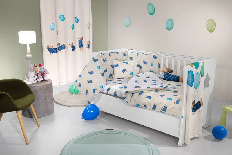Σετ Σεντόνια Κούνιας 3 Τεμαχίων Saint Clair Pet Blue 115x170