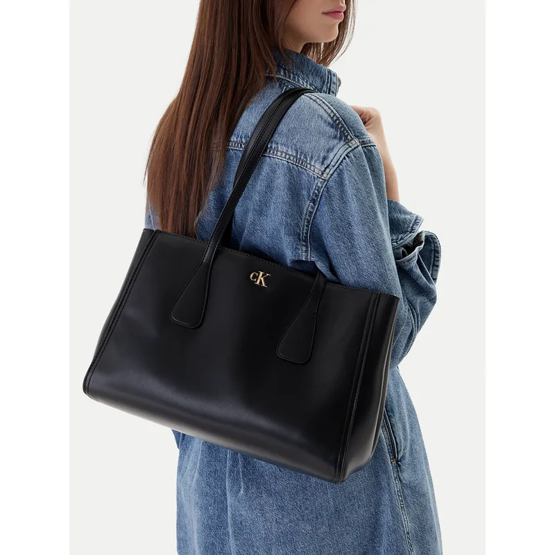 Τσάντα Calvin Klein Ck Medium Work Tote LV04F3442G Μαύρο