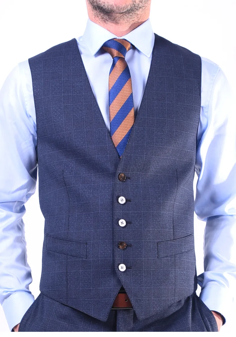 Fragosto Γιλέκο CHECK BLUE