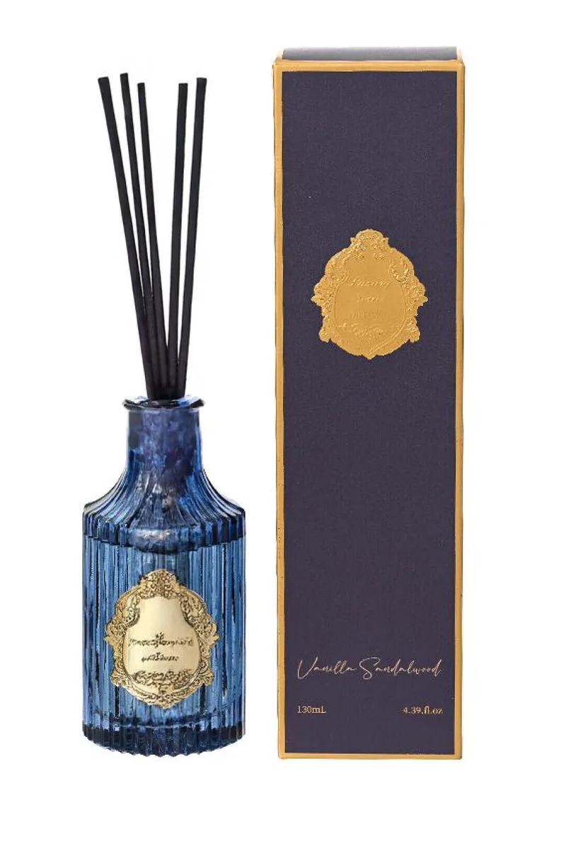 Αρωματικο Χωρου Με Στικ Και Αρωμα Βανιλια & Sandalwood 130Ml 6x6x13.5cm Μονόχρωμο Kaeming