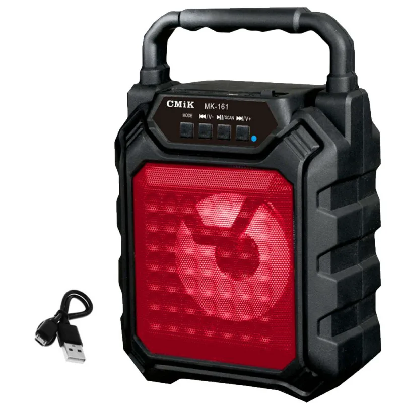 Φορητό Ασύρματο Ηχείο Bluetooth FM, USB, TF, AUX 10W με TWS CMiK MK-161 Μαύρο