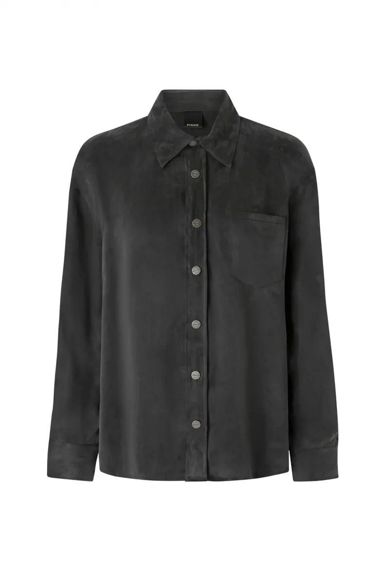PINKO ΠΟΥΚΑΜΙΣΟ CARESER SHIRT ΑΝΘΡΑΚΙ