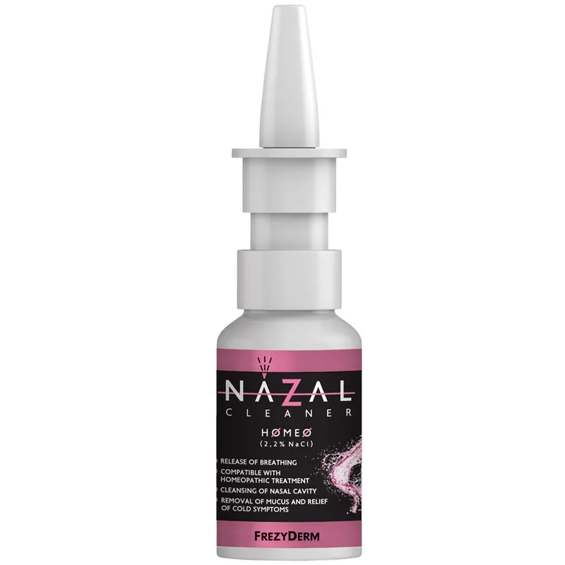 Frezyderm Nazal Cleaner Homeo Spray, Αποσυμφορεί τη Ρινική Κοιλότητα, Απομακρύνει τη Βλέννα, Ελευθερώνει την Αναπνοή 30ml