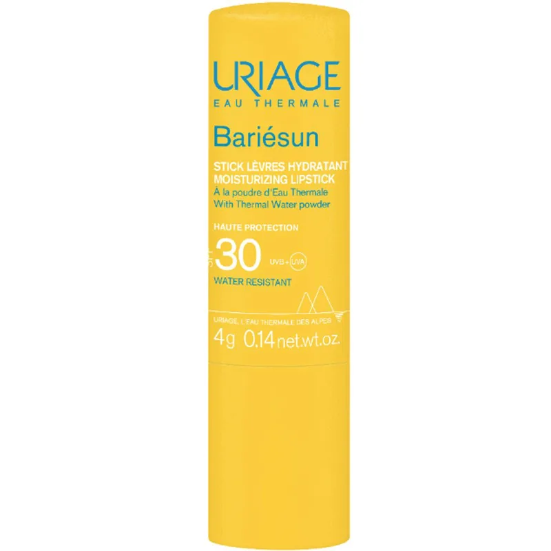 Uriage Bariesun Moisturizing Lipstick Spf30 Αδιάβροχο Ενυδατικό Αντηλιακό Stick Χειλιών Υψηλής Προστασίας που Αποκαθιστά τον Επιδερμικό Φραγμό 4gr