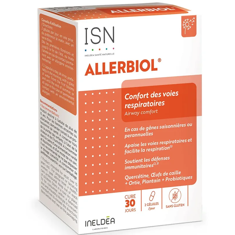 Ineldea Santé Naturelle Allerbiol® Comfort of the respiratory tract 60 capsules