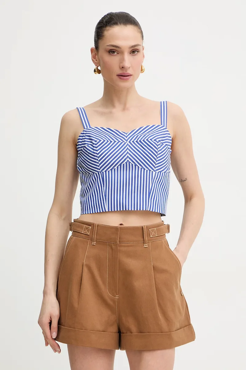 Guess Τοπ crop top Γυναικείο Βαμβακερό TECLA