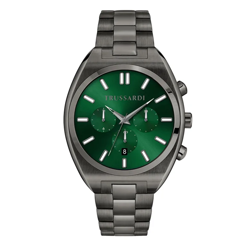 TRUSSARDI Metropolitan Chronograph Dark Grey Stainless Steel Bracelet R2453159001