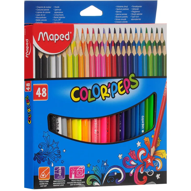 Ξυλομπογιές Maped Color'Peps Star Σετ 48 Τεμ 832048