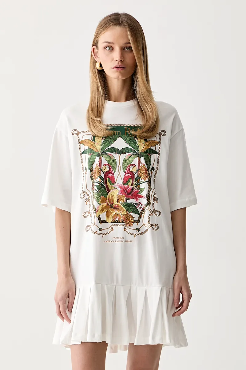 Farm Rio oversized φόρεμα βαμβακερό