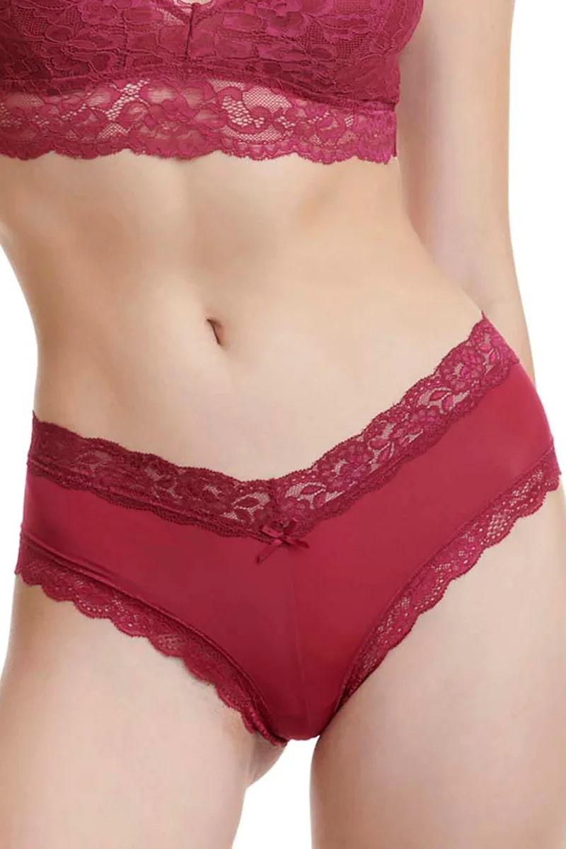 Walk Γυναικείο εσώρουχο Brazilian hipster με δαντέλα microfiber-W2040-27