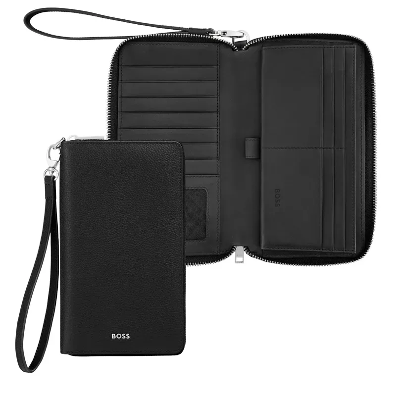 Πορτοφόλι ταξιδιού Hugo Boss Classic Grained Black HLL518A HLL518A