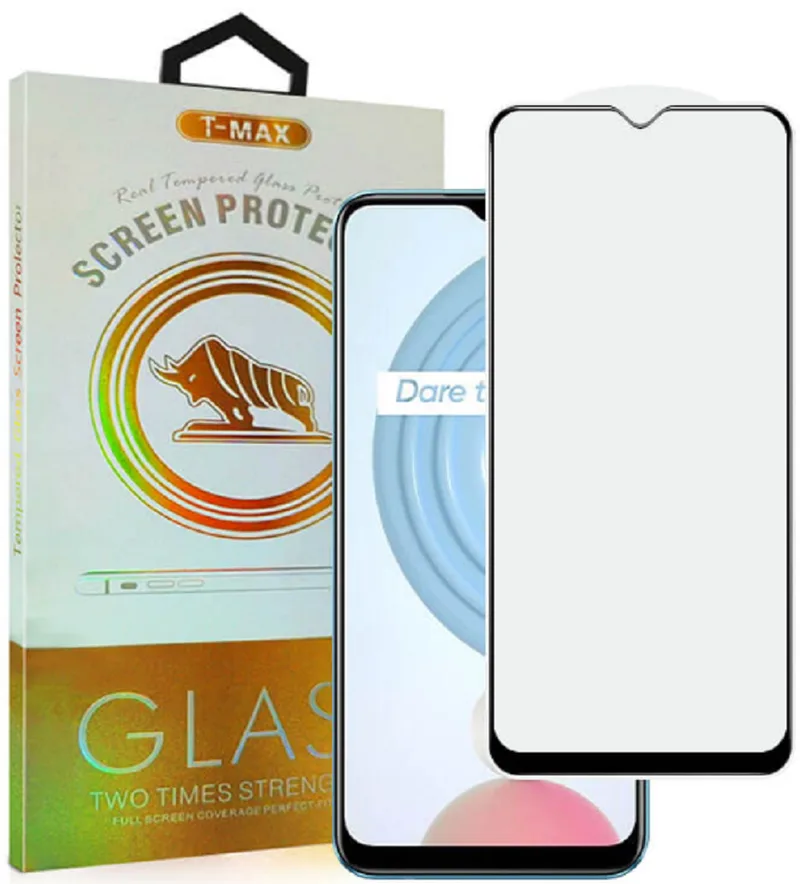 T-Max Premium 3D Tempered Glass Full Glue Fluid Despensing - Αντιχαρακτικό Γυαλί Οθόνης Realme C21Y / C25Y - Black (5206015067594)