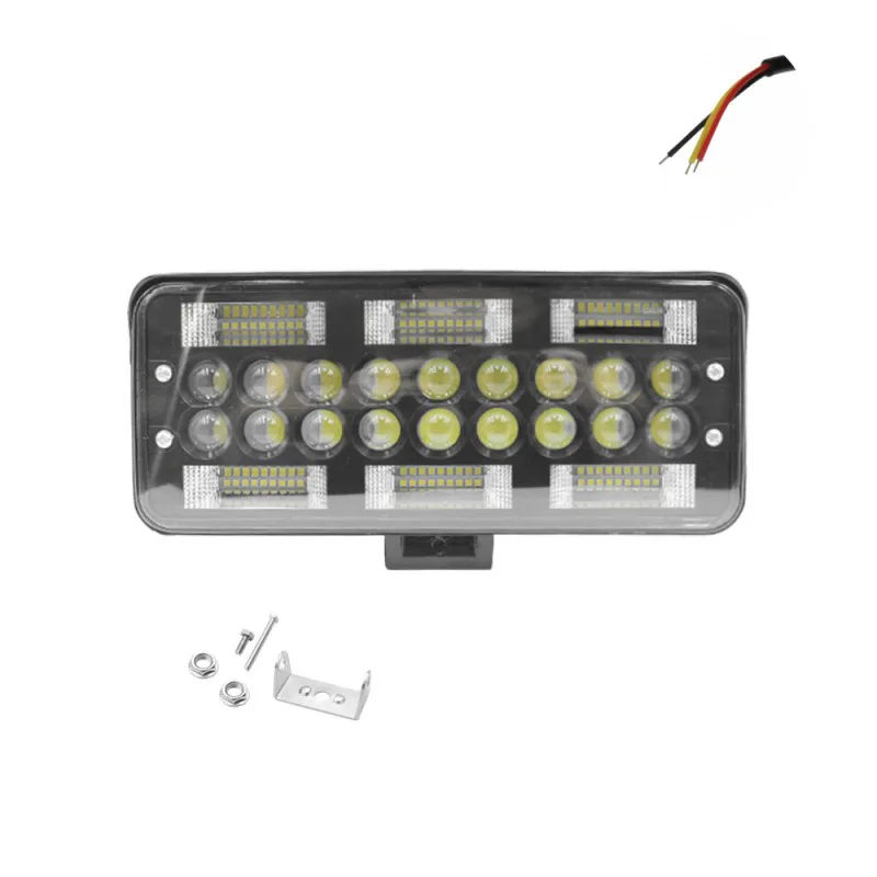 LED Αδιάβροχος Προβολέας Αυτοκινήτου 12-24V 25cm με Ψυχρό Λευκό Φωτισμό Μαύρος