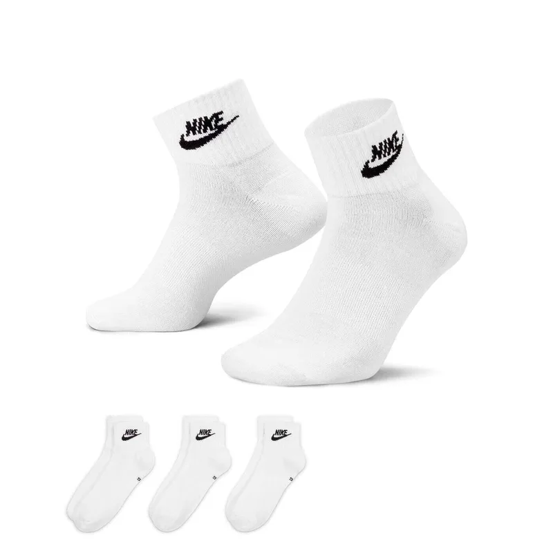 Nike Everyday Essential Ankle Socks 3-Pack White/ Black XL