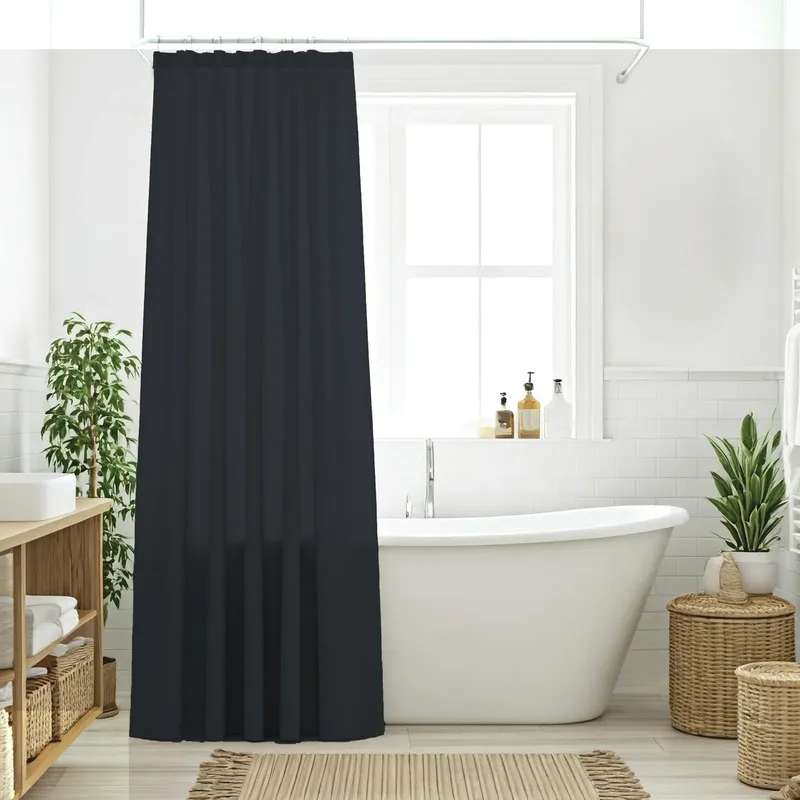 DAS HOME ΚΟΥΡΤΙΝΑ ΜΠΑΝΙΟΥ 200Πx180Υ 0809 GRAPHITE