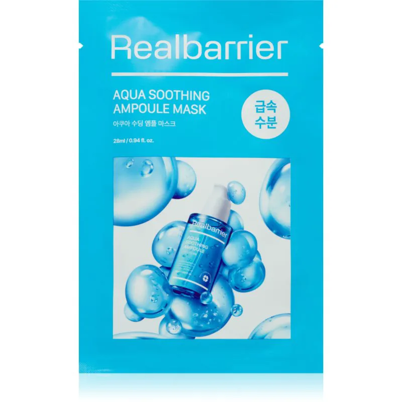 Real Barrier Aqua Soothing Ampoule Mask καταπραϋντική υφασμάτινη μάσκα 28 ml