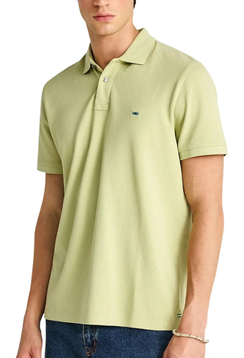 Μπλούζα Polo Funky Buddha Με Διακριτικό Λογότυπο FBM013-001-11-FOAM GREEN Ανδρικό