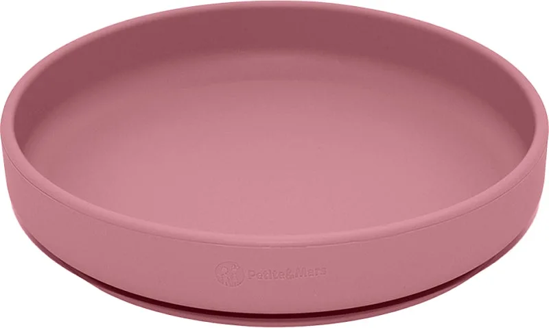 Petite&Mars Take&Match Silicone Flat with Suction Cup Dusty Rose 6 months+
