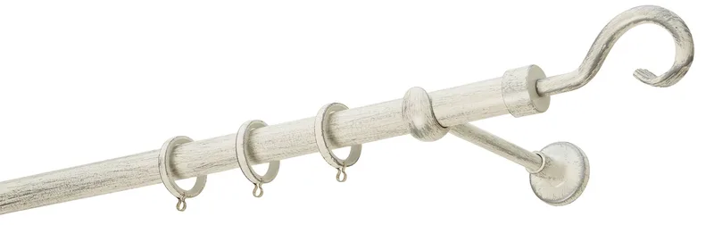 Κουρτινόβεργα Zogometal Rustique Collection R0450 Κρεμ Πατίνα Ασημί