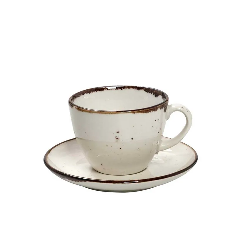 Φλυτζάνι Καφέ 220ml + Πιατάκι Espiel Terra Cream TLK111K6