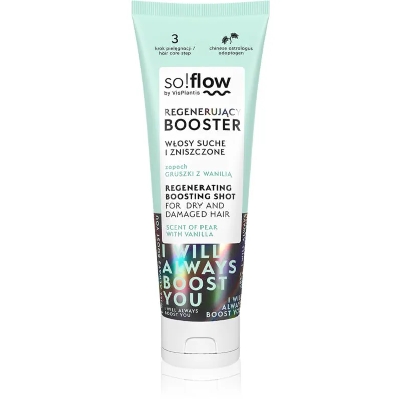 so!flow Dry and Damaged Hair Regenerating Boosting Shot αναγεννητικός ορός για ξηρά και κατεστραμμένα μαλλιά 75 ml