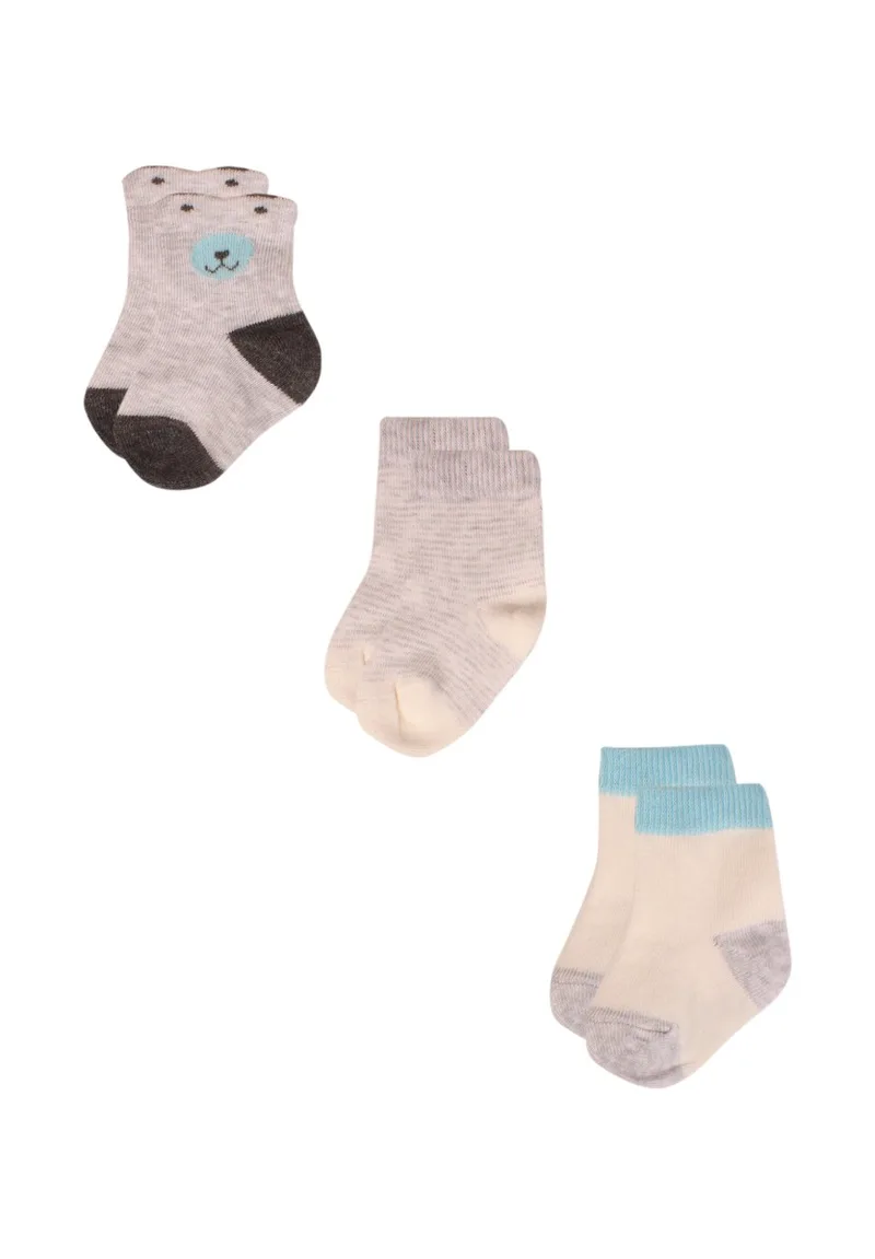 Καλτσάκια bebe με οργανικό βαμβάκι Blue Bear 3 τεμ. 68363C-Πολύχρωμο