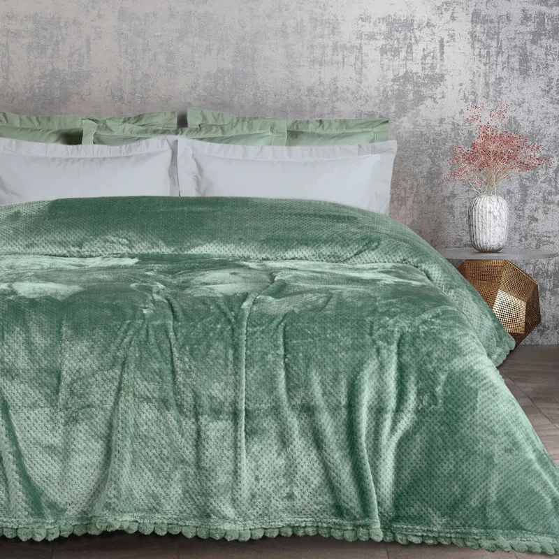 Κουβέρτα Fleece Μονή 160x220 Das Home 1184 Dark Mint 160x220