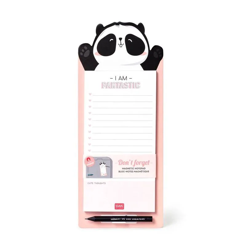 Μαγνητικό σημειωματάριο με μολύβι Legami - Magnetic notepad (Panda)