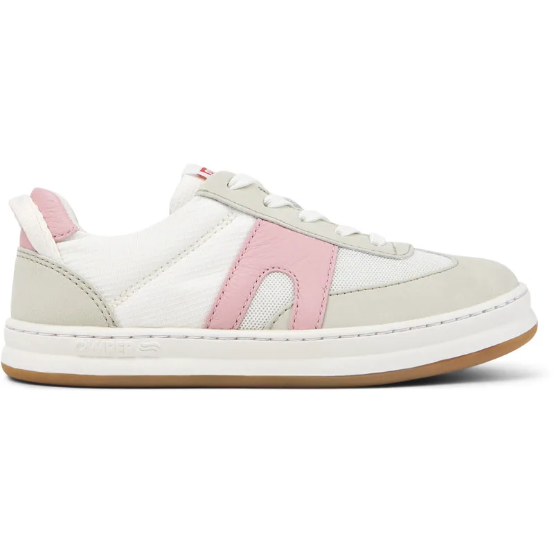 CAMPER Runner - Smart casual παπουτσια Για Κορίτσια - Λευκό,Μπεζ,Ροζ, Μέγεθος 38, Cotton fabric/Smooth leather