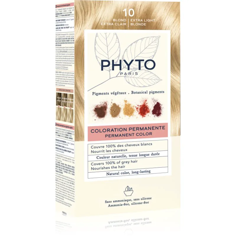 Phyto Color βαφή μαλλιών χωρίς αμμωνία απόχρωση 10 Extra Light Blonde 1 τμχ
