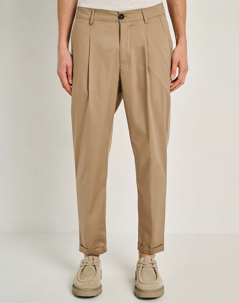 STAFF Davide Man Pant 98%Co 2%El 60-114.055-Ν0040 SandyBrown
