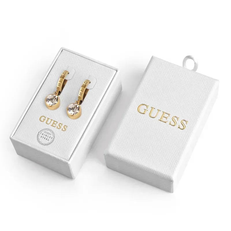 Γυναικεία κρικάκια με ζιργκόν Guess Toc Χρυσό Stainless Steel JUBS01800JWYGT/U JUBS01800JWYGT/U Ατσάλι