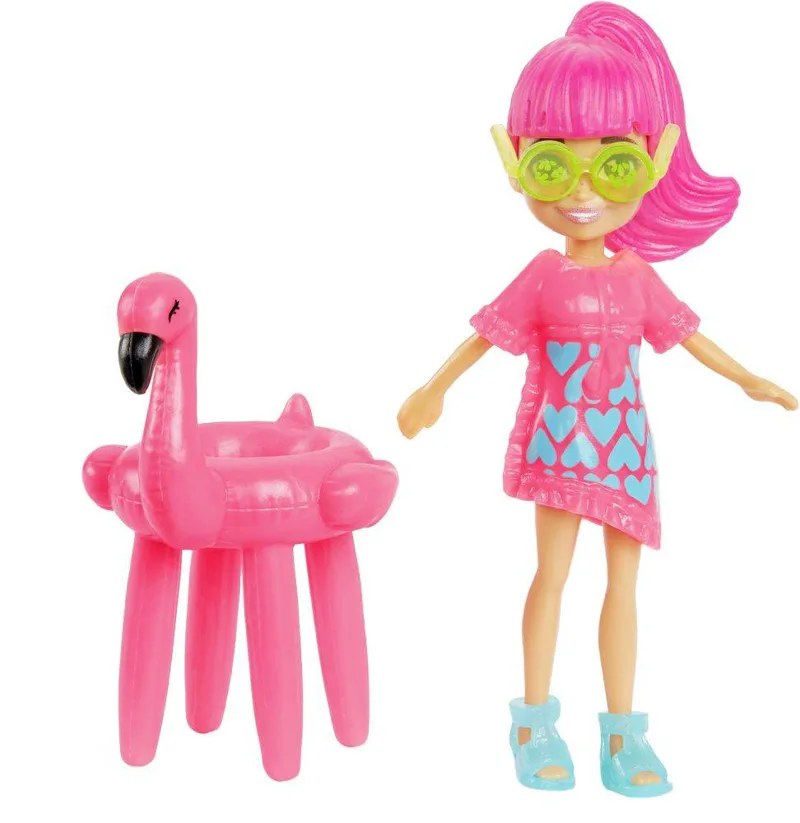 POLLY POCKET - ΚΟΥΚΛΑ ΜΕ ΡΟΥΧΑ ΚΑΙ ΑΞΕΣΟΥΑΡ ΚΟΛΥΜΒΗΣΗΣ - ΑΘΛΗΣΗΣ (HDW62)