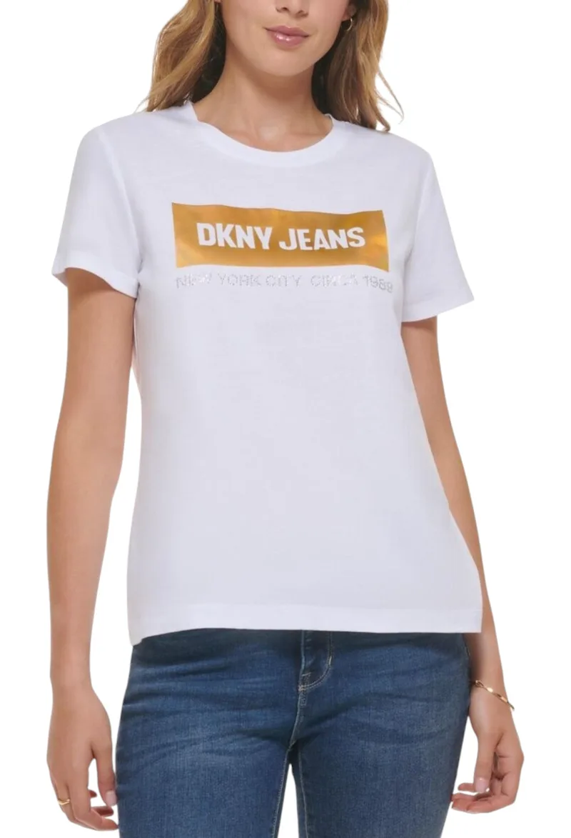 Μπλούζα Κοντομάνικη DKNY Logo E23FCDNA-WHT Γυναικείο