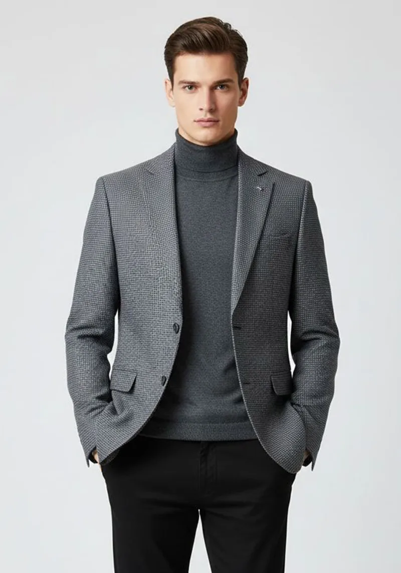 John Barritt Σακάκι της σειράς BOSTON - 5219 1 Black/Grey/Brown
