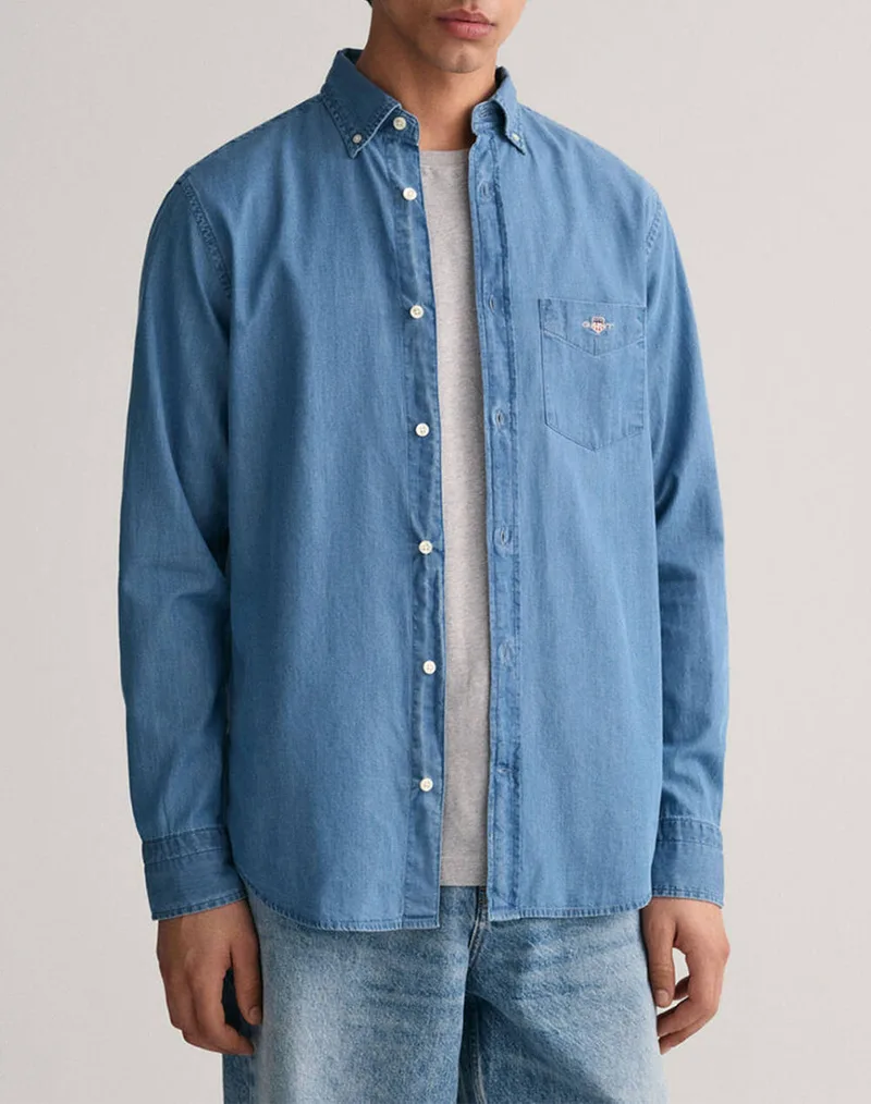 GANT ΥΠΟΚΑΜΙΣΟ ΜΜ REG INDIGO BD 3G3000400-980 DenimLightBlue
