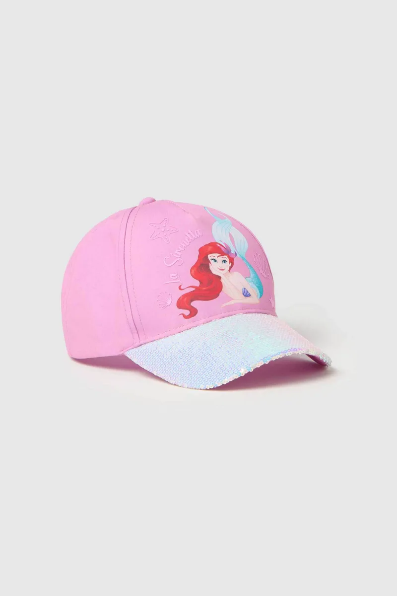 OVS παιδικό καπέλο jockey με παγιέτες και mermaid print - 002357820 Ροζ