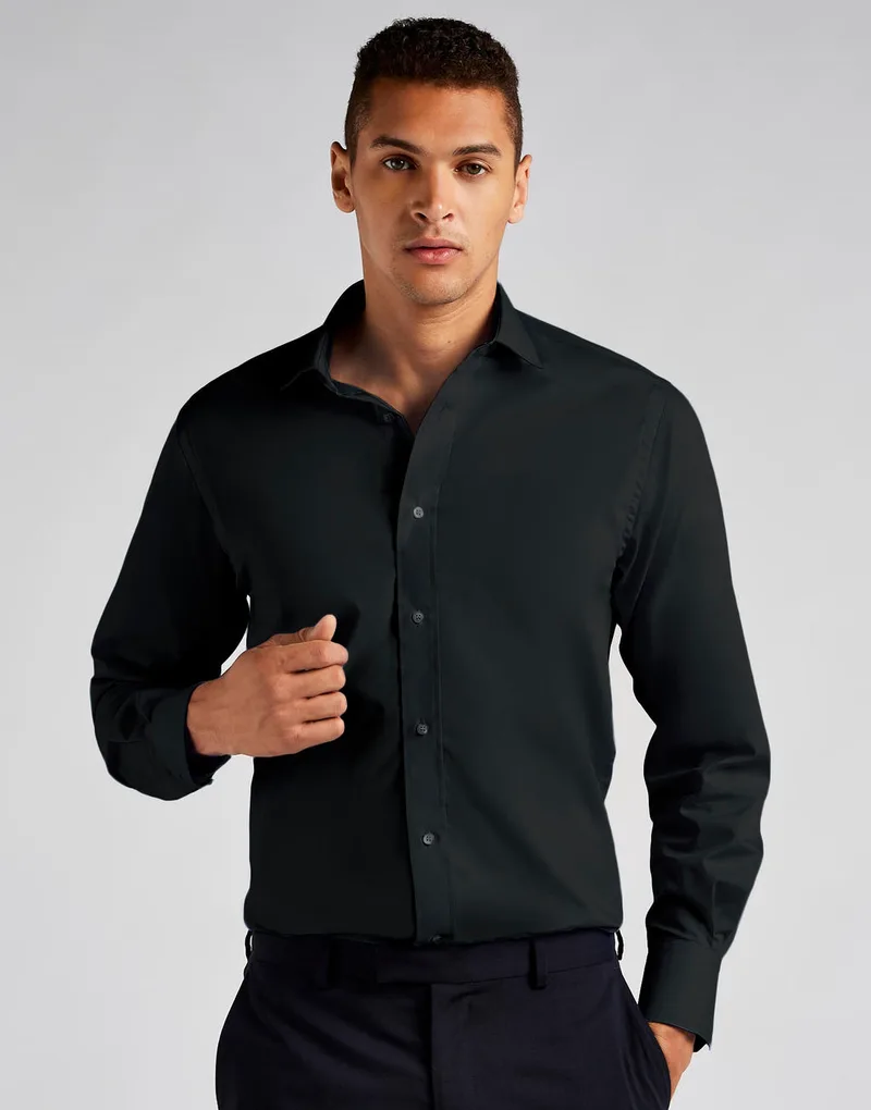 Ανδρικο Πουκαμισο The Poplin LS Kustom Kit KK142 Black