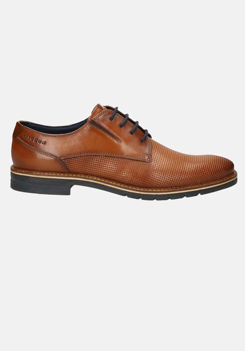 Bugatti Δερμάτινα Παπούτσια Derby - 311A9E081100 6300 Cognac
