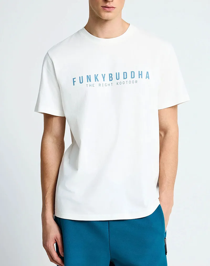 FUNKY BUDDHA T-Shirts FBM013-011-04-OFF WHITE White