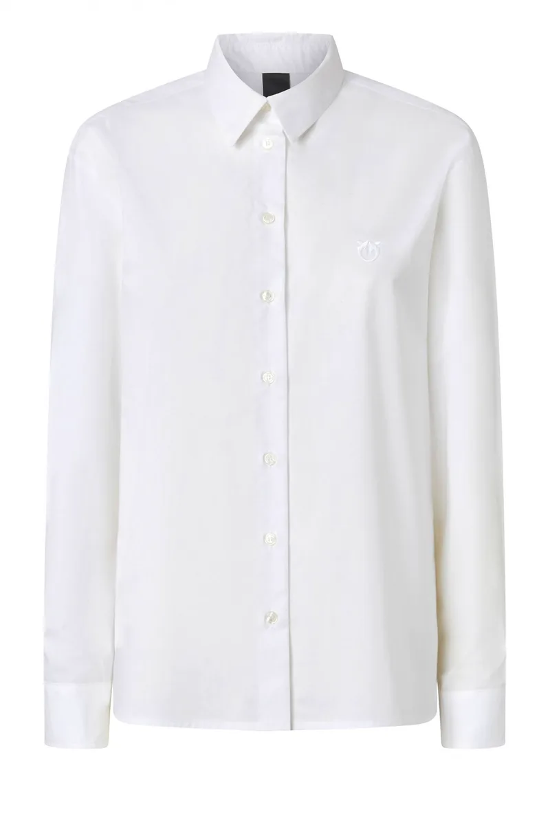 PINKO ΠΟΥΚΑΜΙΣΟ CAFFE' SHIRT ΛΕΥΚΟ