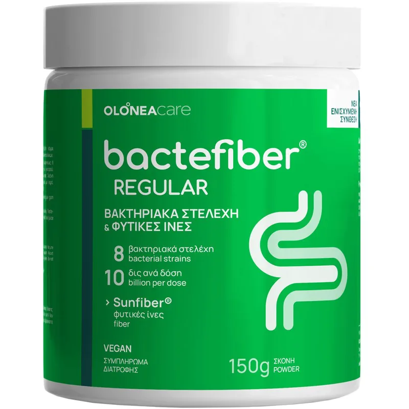 Olonea Bactefiber Regular Συμπλήρωμα Διατροφής με Φυτικές Ίνες για την Ανακούφιση από την Δυσκοιλιότητα 150g