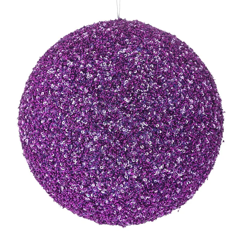 Χριστουγεννιάτικη Μπάλα Polyfoam Μωβ Glitter 20εκ. iliadis 83550 (Σετ 2 Τεμάχια) (Χρώμα: Μωβ, Υλικό: Polyfoam) - Iliadis - il_83550