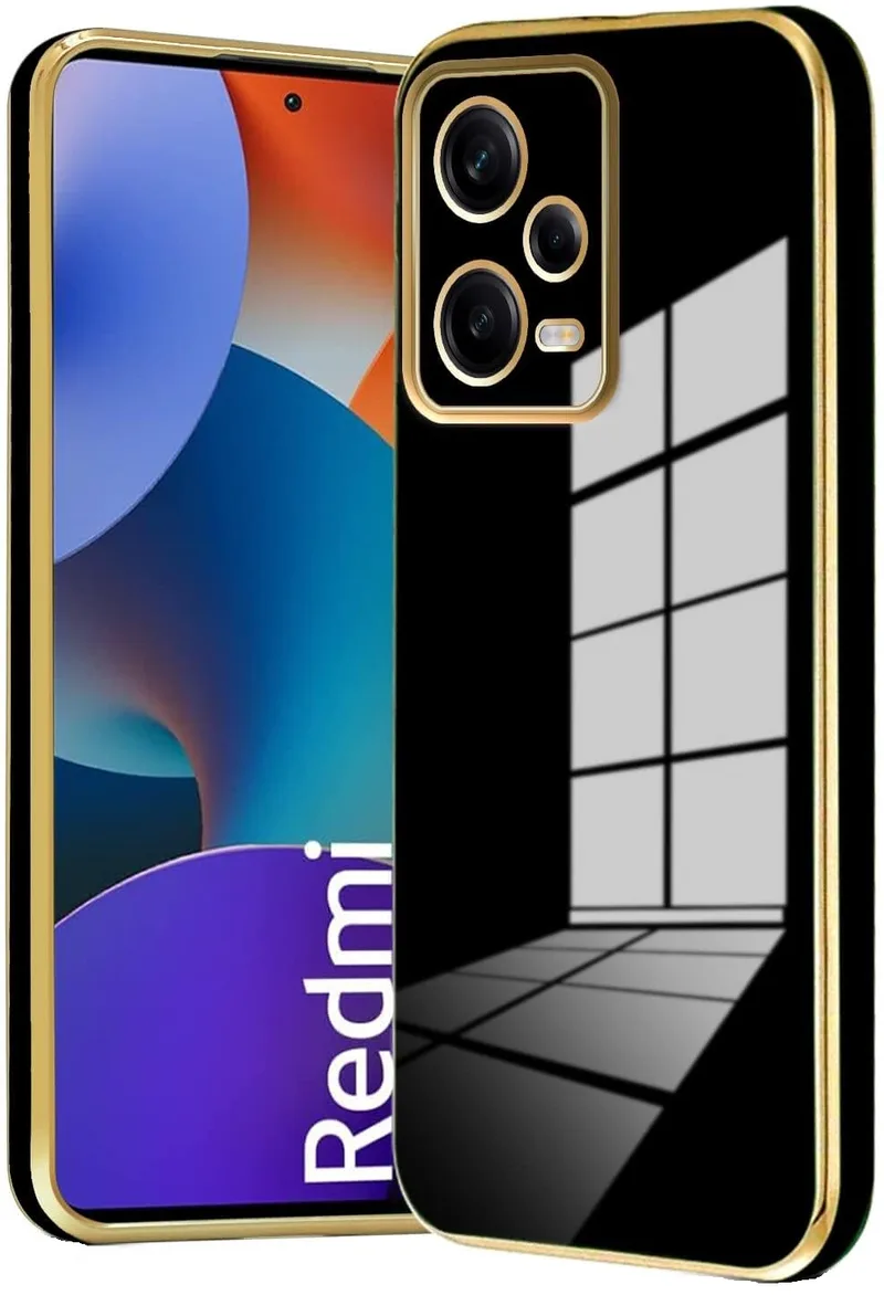 Bodycell Χρυσό Plated - Θήκη Σιλικόνης Xiaomi Redmi Note 12 Pro Plus - Black (5206015071782)