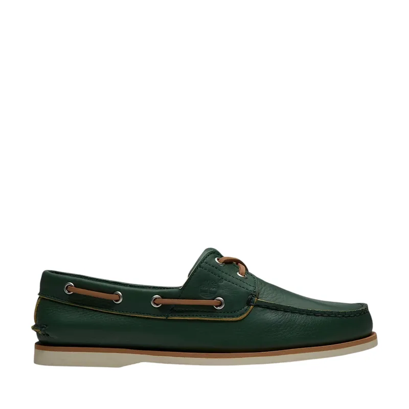 Timberland Ανδρικά Παπούτσια Δερμάτινα Ιστιοπλοικά Classic Boat 2 Eye TB0A4187ES5 Πράσινο
