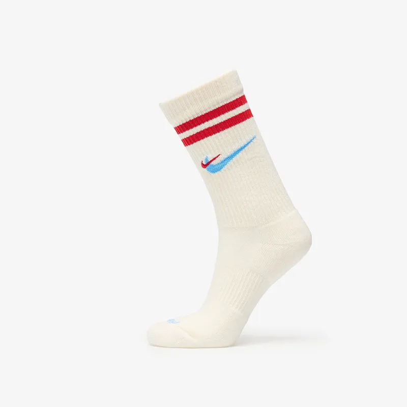 Nike Everyday Plus Force Cushioned Crew Socks Sail/ University Red/ University Blue XL