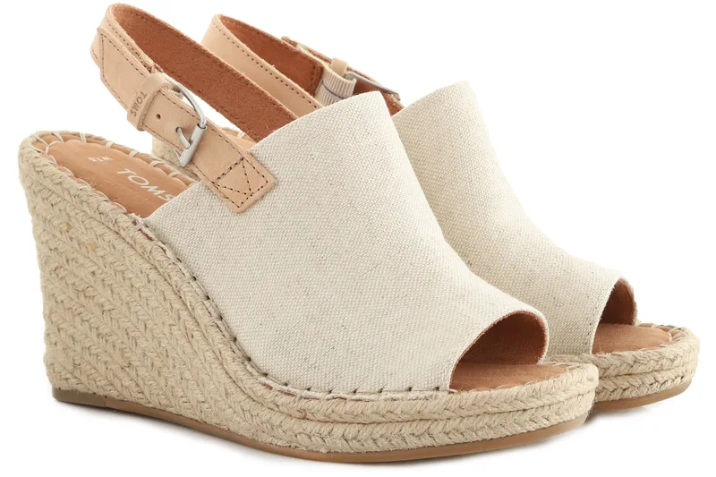 Πλατφόρμες TOMS Monica Wedge 10011843-NATURAL OXFORD Γυναικείο