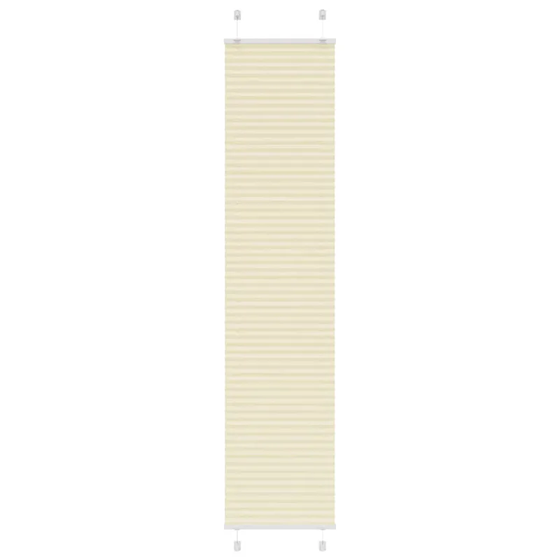 vidaXL Πλισέ Στόρι Κρεμ 50x200 εκ. Πλάτος Υφάσματος 49,4 εκ. Πολυεστέρας