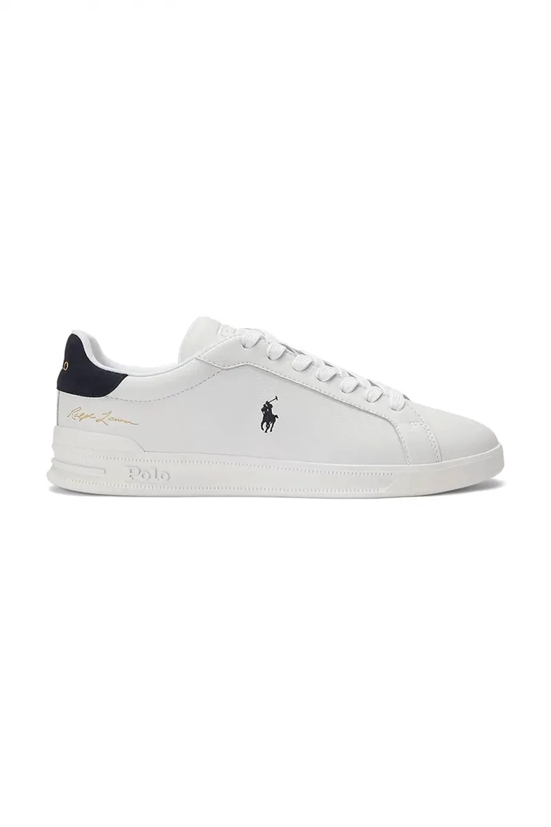 RALPH LAUREN ΠΑΠΟΥΤΣΙΑ SNEAKERS HRT CRT II-SK-LTL ΛΕΥΚΟ-ΜΠΛΕ
